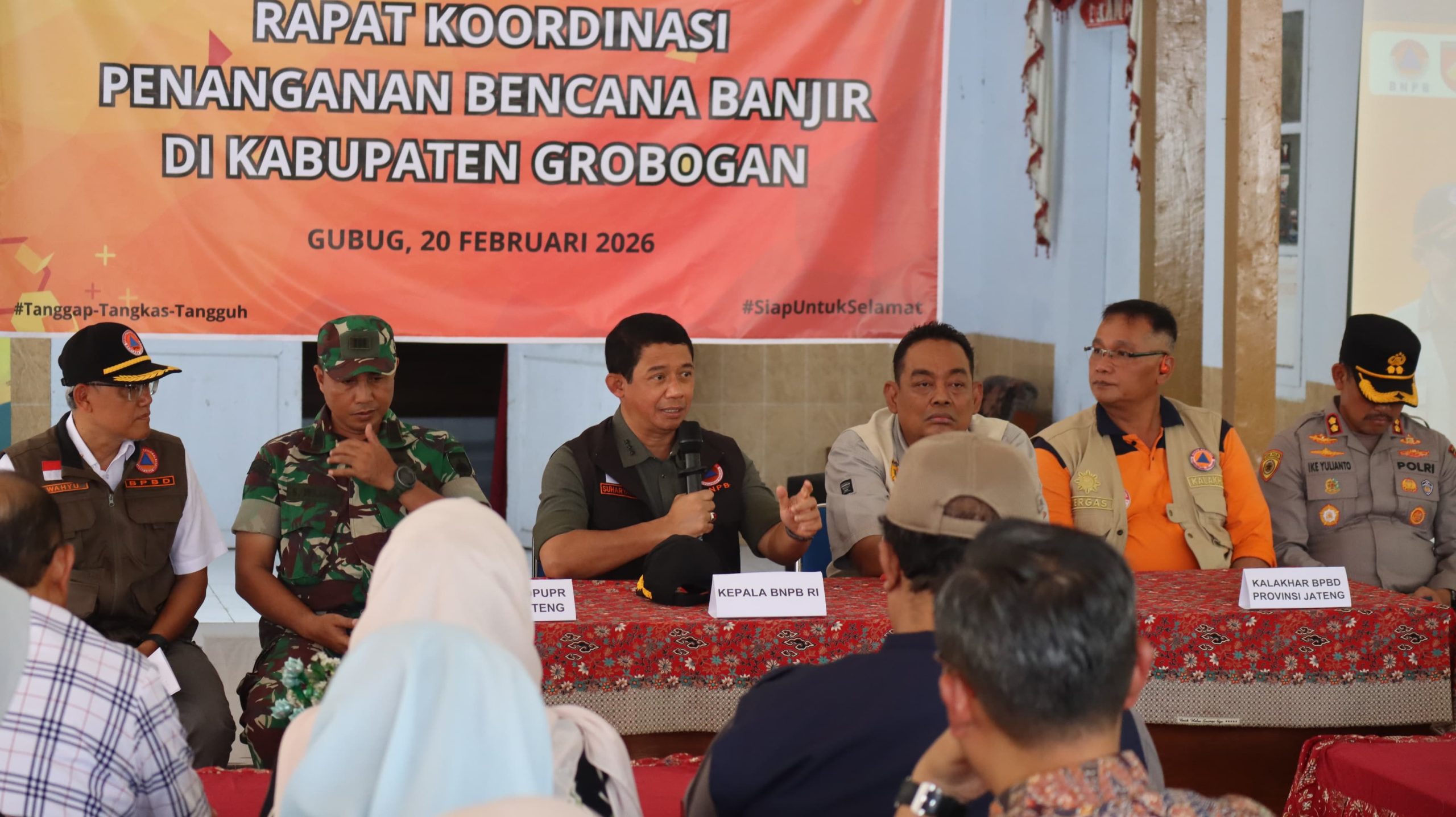 Kepala BNPB Pastikan Kebutuhan Warga Terdampak Banjir di Kabupaten Grobogan Terpenuhi