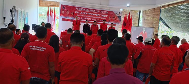 DPC PDI Perjuangan Nisel Gelar Uji Kelayakan dan Kepatutan terhadap Calon Ketua PAC