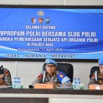 Kapolres Nias Sambut Kedatangan Div Propam Polri Bersama Slog Mabes Polri