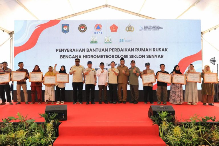 Pemerintah Salurkan Rp117,96 Miliar Bantuan Stimulan Rumah Rusak di Aceh Tamiang dan Tapanuli Tengah