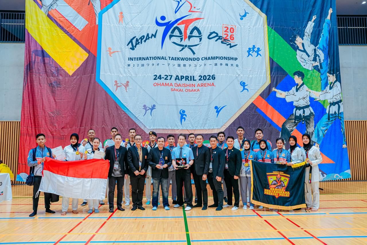 Polri Ukir Prestasi Dunia, Tim Taekwondo Garbha Presisi Juara Umum di Jepang
