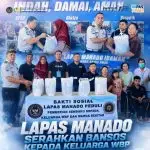 Lapas Manado Serahkan Bantuan Sosial Kepada Keluarga Warga Binaan