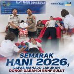 Semarak HANI 2026, Lapas Manado Lakukan Donor Darah di BNNP Sulawesi Utara