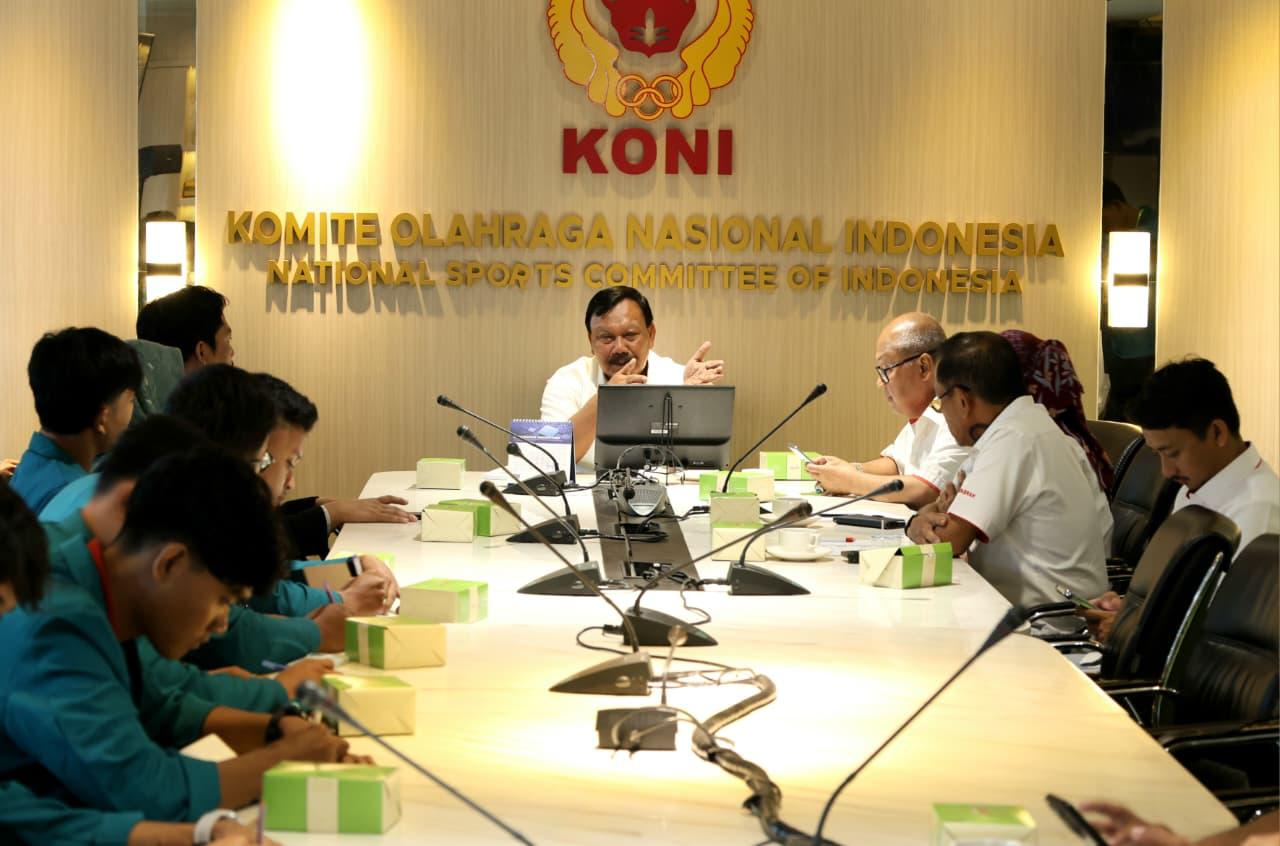 KONI Pusat Sambut Kunjungan Mahasiswa Unwahas