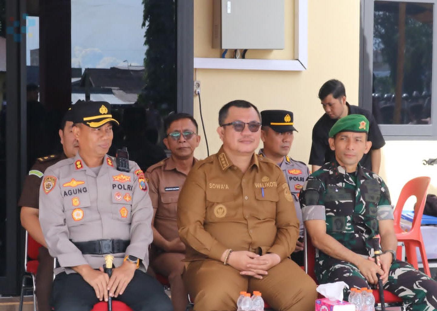 Polres Nias Apel Gelar Pasukan Operasi Kepolisian Kewilayahan dan Sispamkot, Walkot Gusit Ikut Hadir