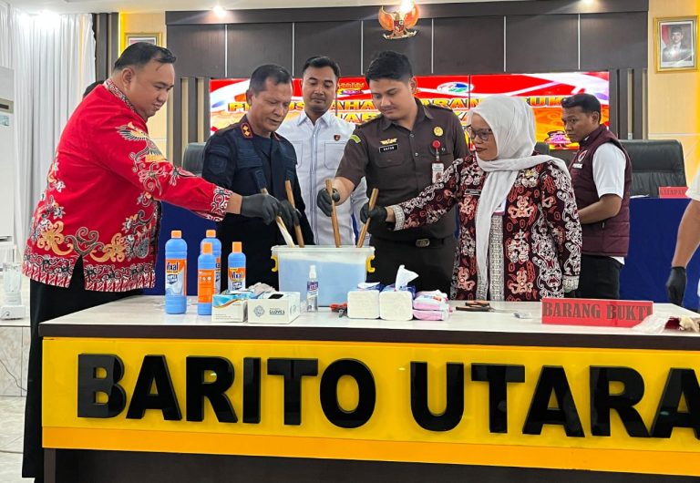 Perkuat Sinergi P4GN, Kalapas Muara Teweh Hadiri Pemusnahan Barang Bukti Narkotika di Polres Barito Utara