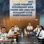 Rutan Rantau Ikuti Zoom Persiapan PMP Hari Anak dan Penguatan Sistem Pemasyarakatan