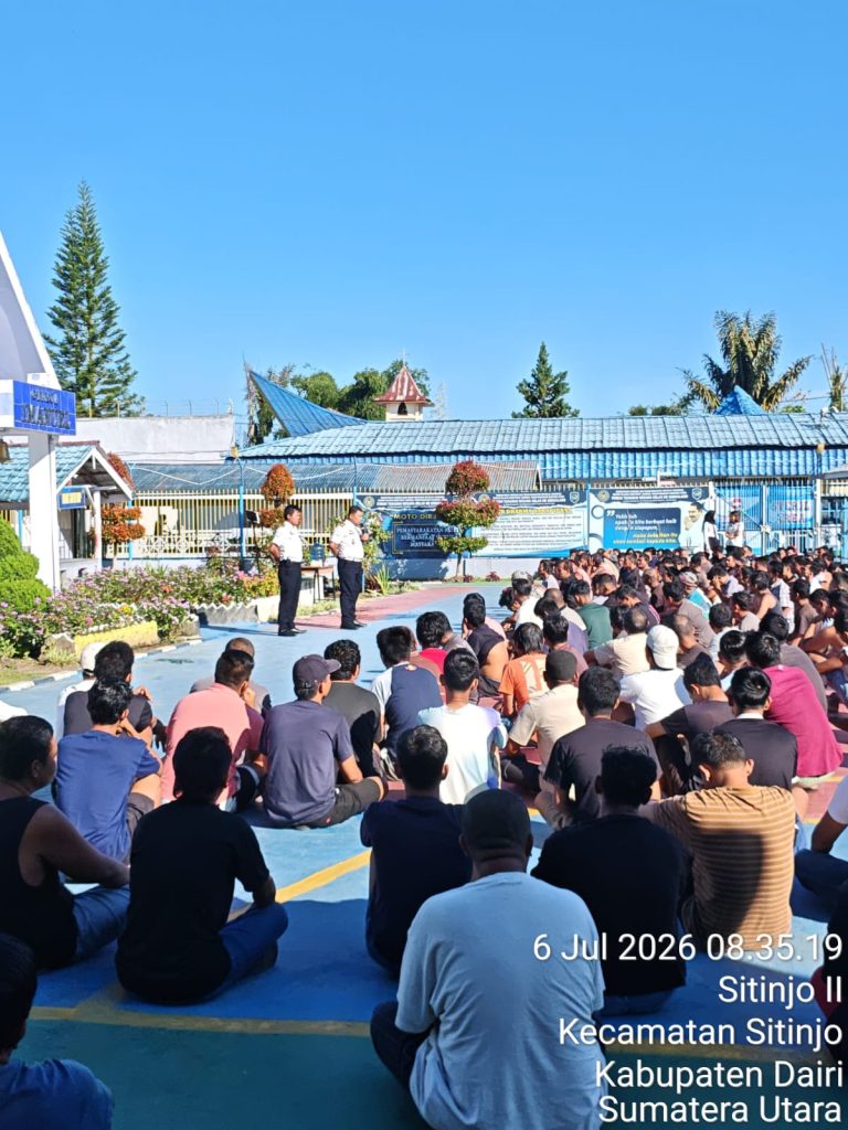 Cegah Gangguan Kamtib, Rutan Sidikalang Perkuat Disiplin Seluruh Warga Binaan Melalui Sosialisasi