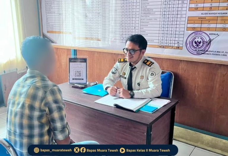 ‎Konsisten Beri Pelayanan Prima, Bapas Muara Teweh Terima Klien Reintegrasi Sosial