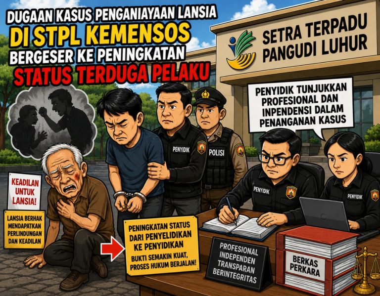 Dugaan Penganiayaan Lansia Naik Status, PH Korban Minta Dugaan Intervensi Oknum STPL Kemensos Diusut