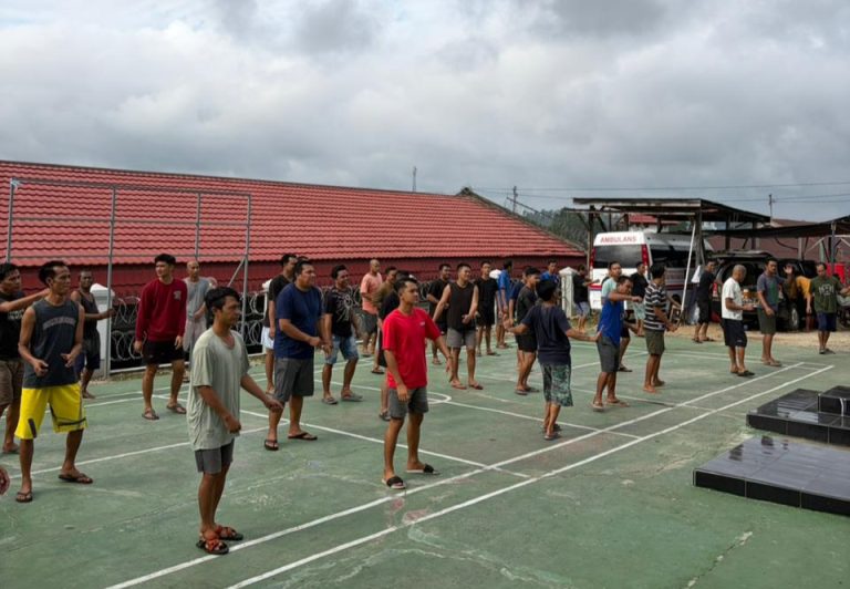 Jaga Imunitas, Warga Binaan Lapas Muara Teweh Rutin Senam Bersama