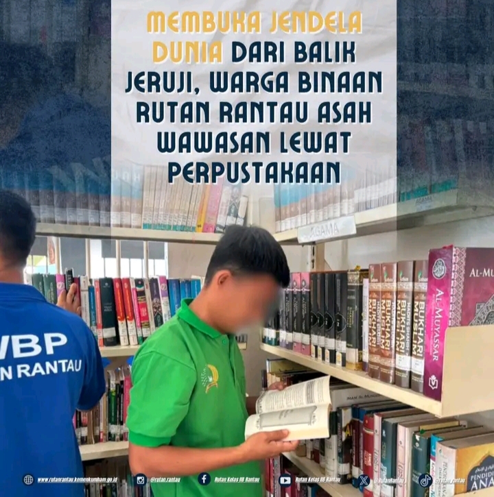 Perpustakaan Rutan Rantau Buka Wawasan Warga Binaan Lewat Budaya Literasi Positif