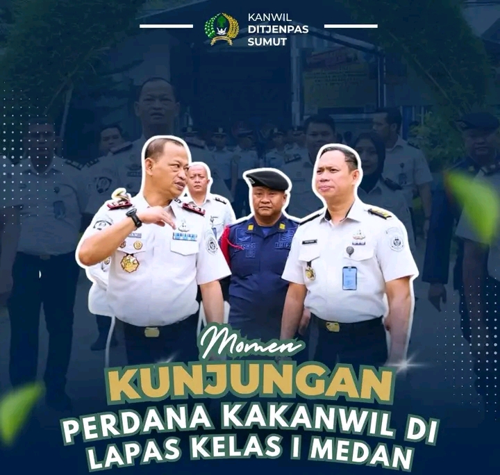 Kakanwil Ditjenpas Sumut Perdana Tinjau Lapas Medan, Perkuat Profesionalisme Pemasyarakatan