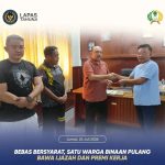 Satu Warga Binaan Lapas Tahuna Jalani PB, Bawa Ijazah dan Premi Kerja