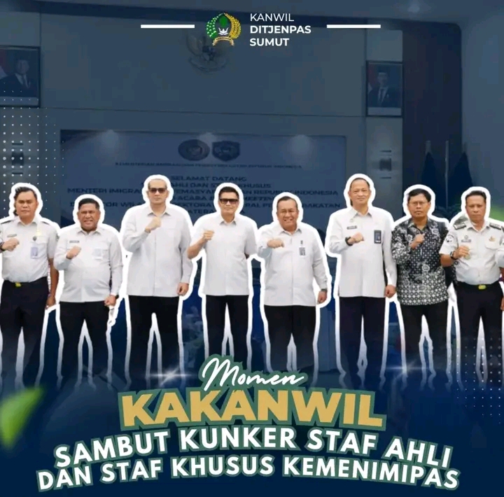Kakanwil Ditjenpas Sumut Sambut Kunjungan Kerja Staf Ahli dan Staf Khusus Kementerian Imipas
