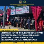 Lapas Kotanopan Ikuti Rangkaian HUT RI ke-81 Tingkat Kecamatan Kotanopan