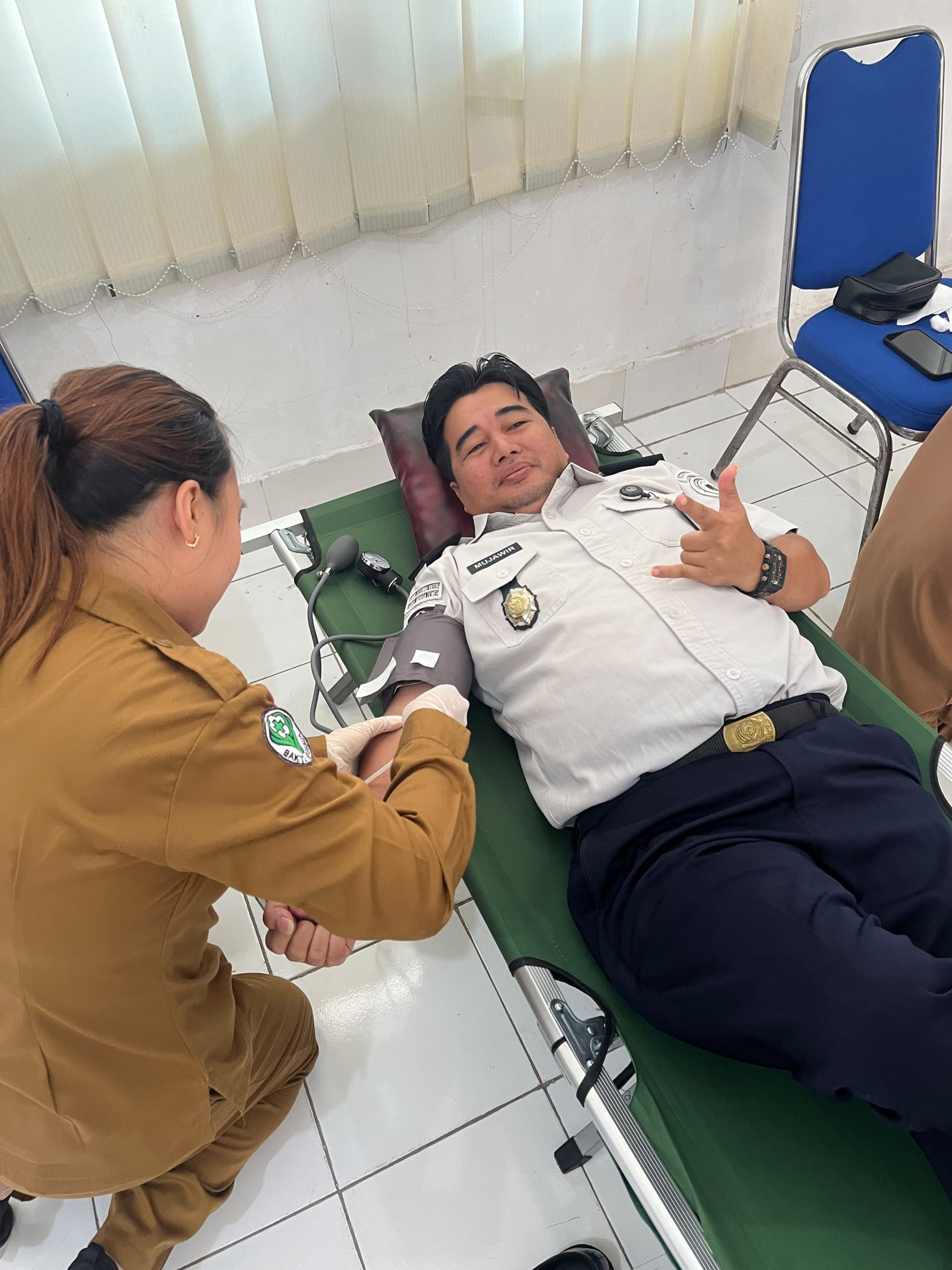 Tebar Kepedulian Menyambut Hari Kemerdekaan, Lapas Muara Teweh Ikuti Aksi Donor Darah
