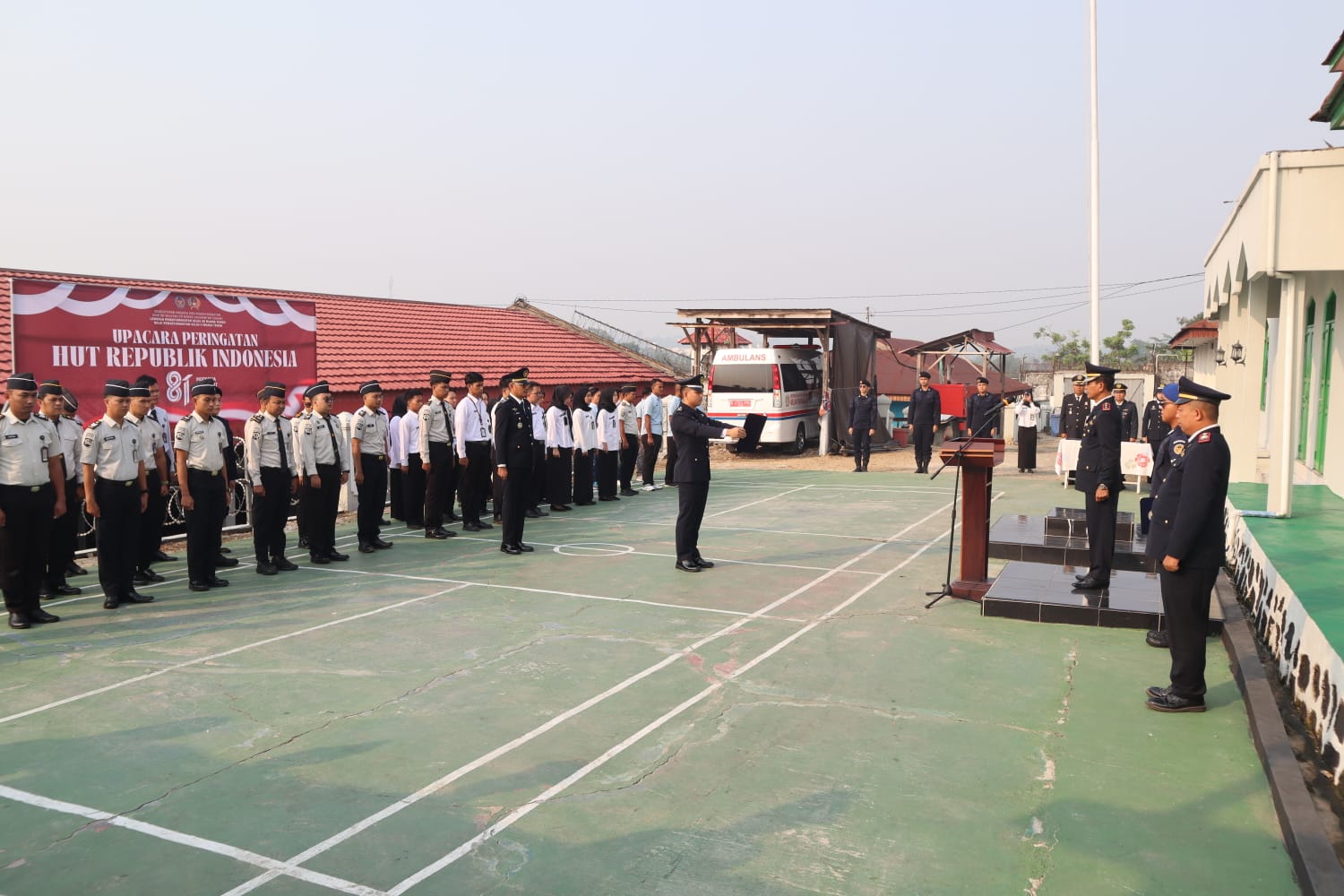 Semarak HUT ke-81 RI, Bapas dan Lapas Muara Teweh Bersatu dalam Upacara Kemerdekaan