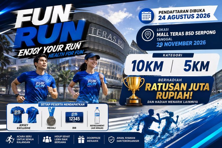 FUN RUN 2026 BSD Guncang Serpong, Atlet Wajib Cek Jadwal Penggelaran !