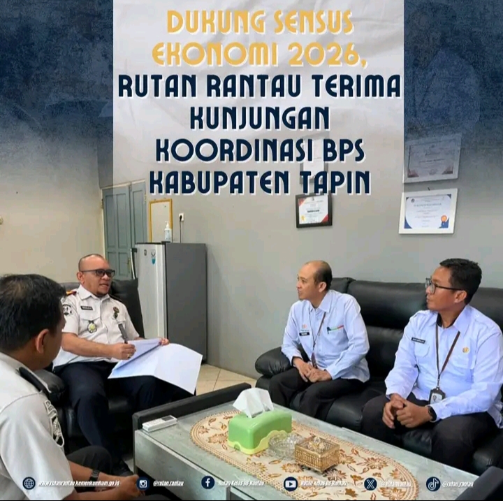 Dukung Sensus Ekonomi 2026, Rutan Rantau Terima Kunjungan Koordinasi BPS Kabupaten Tapin