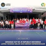 Semarak HUT RI Ke-81, Lapas Tahuna Kobarkan Semangat Kebersamaan Lewat Kerja Bakti