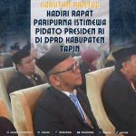 Karutan Rantau Hadiri Rapat Paripurna Istimewa Pidato Presiden RI di DPRD Tapin