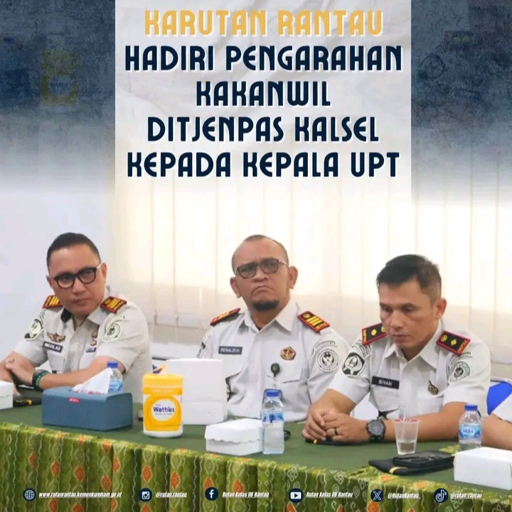 Karutan Rantau Hadiri Pengarahan Kakanwil Ditjenpas Kalsel kepada Kepala UPT