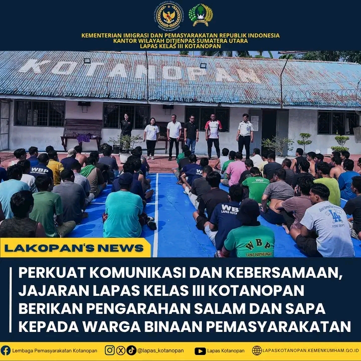 Perkuat Komunikasi dan Kebersamaan, Lapas Kotanopan Berikan Pengarahan Kepada Warga Binaan