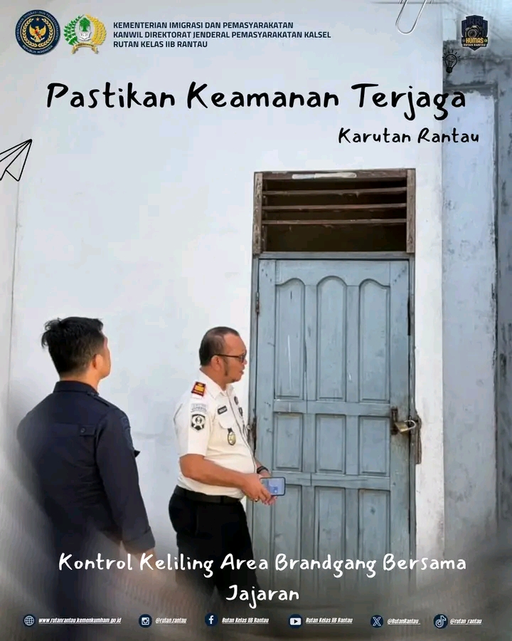 Pastikan Keamanan Terjaga, Karutan Rantau Kontrol Keliling Area Brandgang Bersama Jajaran