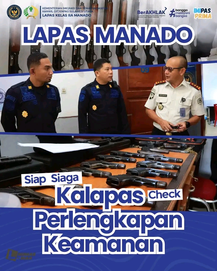 Kalapas Manado Cek Alat Pengamanan, Kesiapsiagaan Makin Kuat