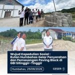 Rutan Humbang Hasundutan Gelar Penyerahan dan Pemasangan Paving Block di GBI Sitinggir-Tinggir