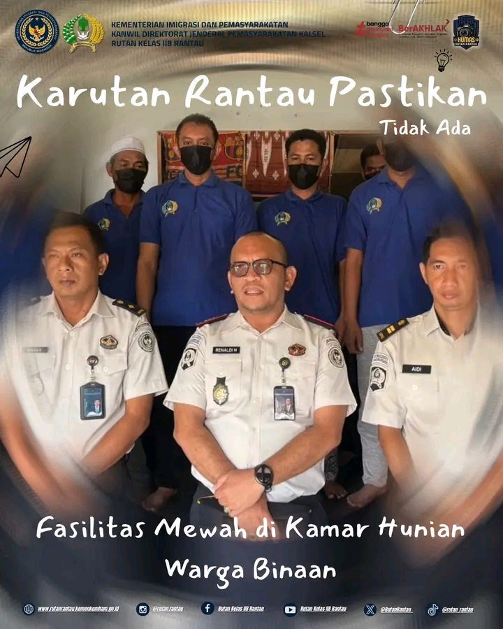 Karutan Rantau Pastikan Tidak Ada Fasilitas Mewah di Kamar Hunian Warga Binaan
