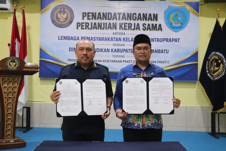Lapas Rantauprapat Gandeng Disdik Labuhanbatu Majukan Pendidikan Warga Binaan