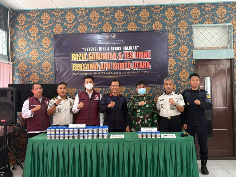 Deteksi Dini Penyalahgunaan Narkoba, Lapas Muara Teweh Gelar Tes Urine Serentak