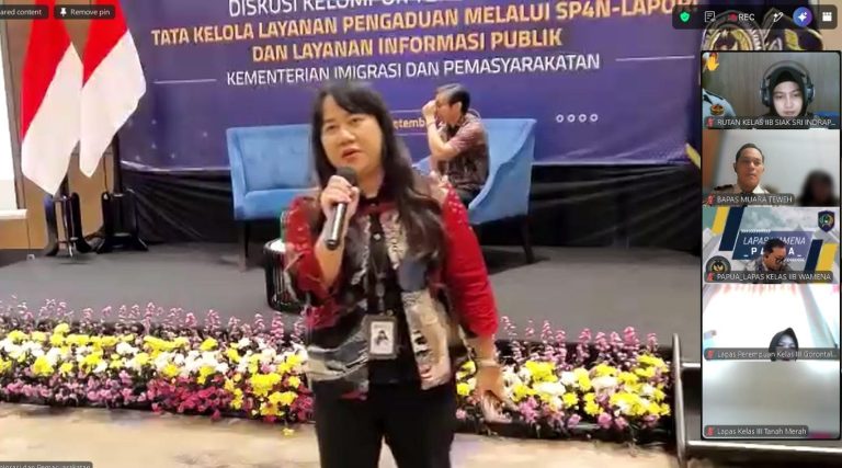 Bapas Muara Teweh Ikuti Diskusi Tata Kelola SP4N-LAPOR!, Perkuat Pengelolaan Pengaduan Terintegrasi