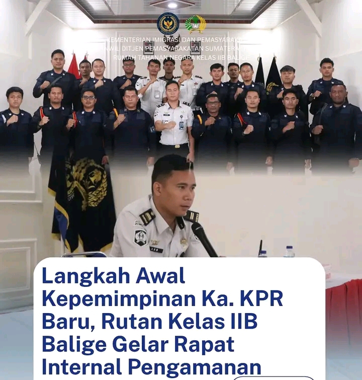 Perkuat Koordinasi, Ka. KPR Rutan Balige Pimpin Rapat Internal Pengamanan