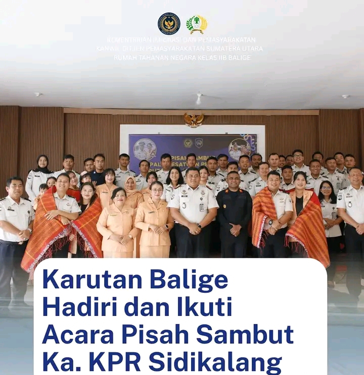 Karutan Balige Hadiri Pisah Sambut Ka. KPR Rutan Sidikalang