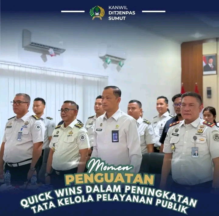 Penguatan Quick Wins Jadi Fokus Kanwil Ditjenpas Sumut Tingkatkan Tata Kelola Pelayanan Publik