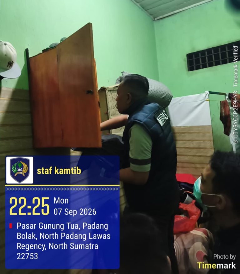 Tegaskan Zero Halinar, Kalapas Gunungtua Pimpin Razia Mendadak Blok Hunian