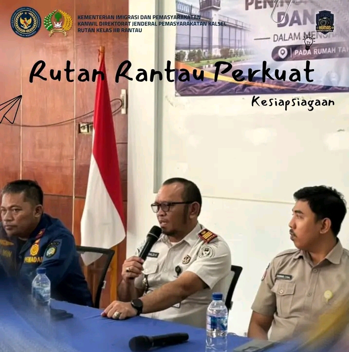 Rutan Rantau Perkuat Kesiapsiagaan Hadapi Bencana, Gandeng BPBD, Satpol PP dan Damkar Tapin