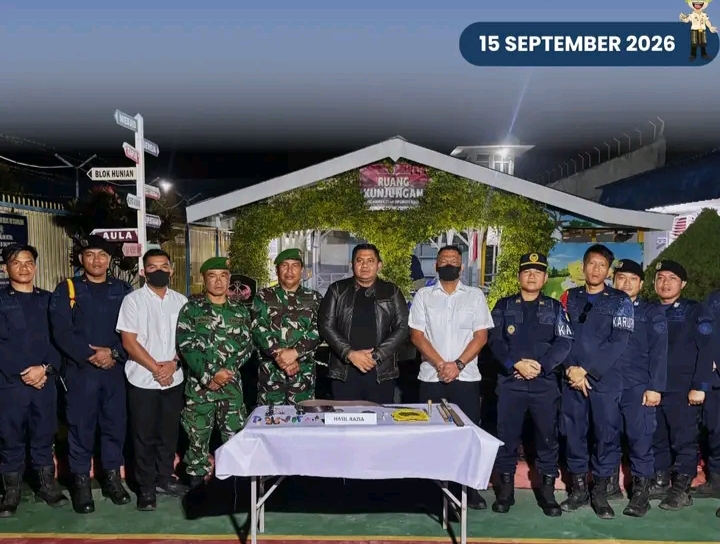 Dukung Program Akselerasi Menteri Imipas, Rutan Sidikalang Gelar Razia Insidentil Gabungan Bersama APH