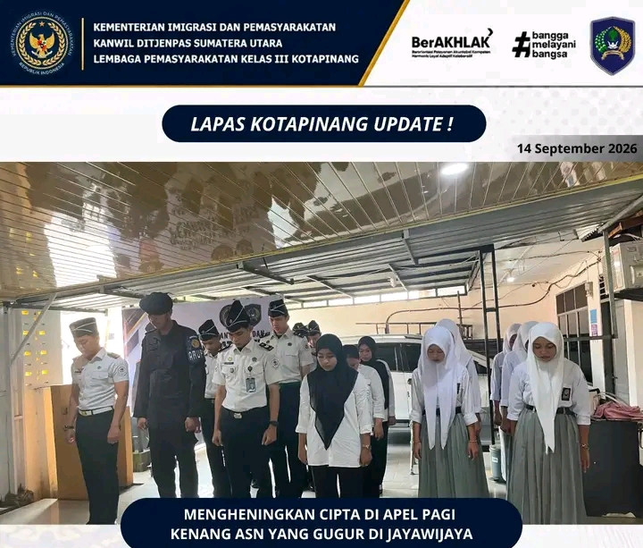 Gugur Dalam Menjalankan Tugas, Lapas Kotapinang Beri Penghormatan