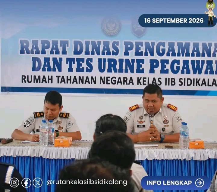 Rutan Sidikalang Laksanakan Rapat Dinas Pengamanan, Mantapkan Stabilitas dan Ketertiban Internal