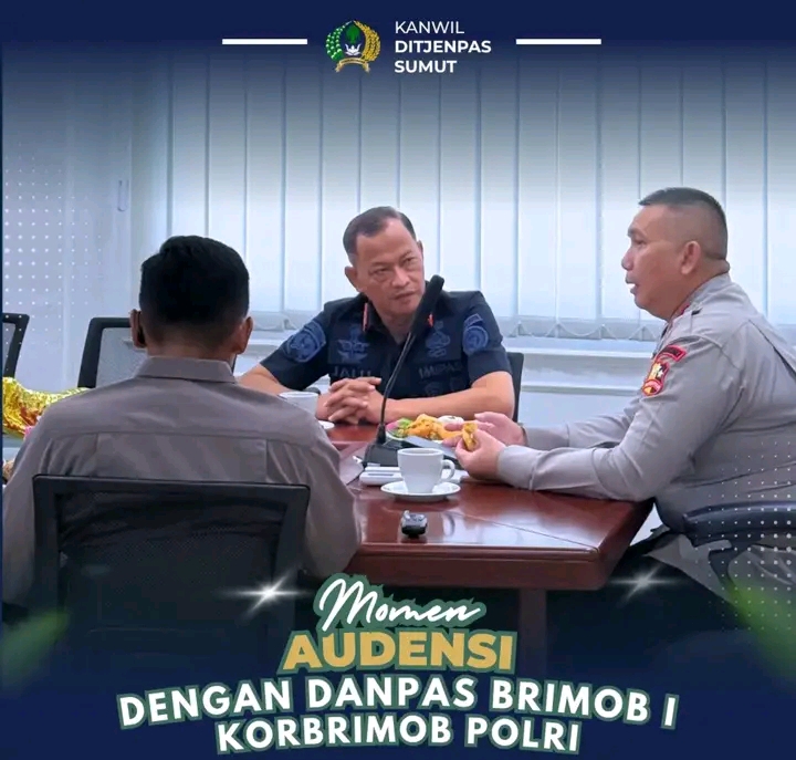 Kanwil Ditjenpas Sumut Perkuat Sinergitas Bersama Brimob Polri