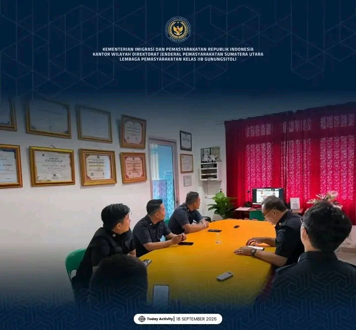 Perkuat SOP Pengamanan, Lapas Gunungsitoli Ikuti Rapat Koordinasi Razia