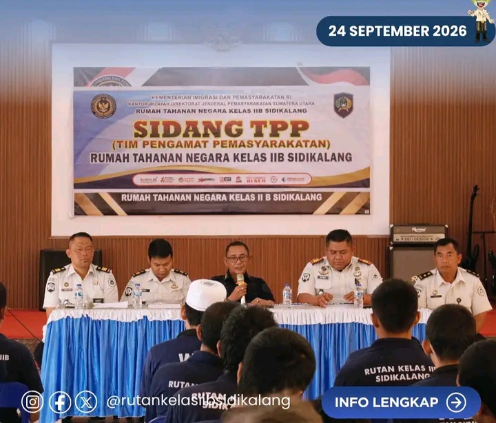 Penuhi Hak-Hak Warga Binaan, Rutan Sidikalang Gelar Sidang TPP bagi Warga Binaan
