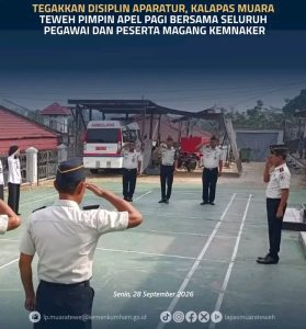 Awali Pekan, Kalapas Muara Teweh Tegaskan Disiplin Petugas