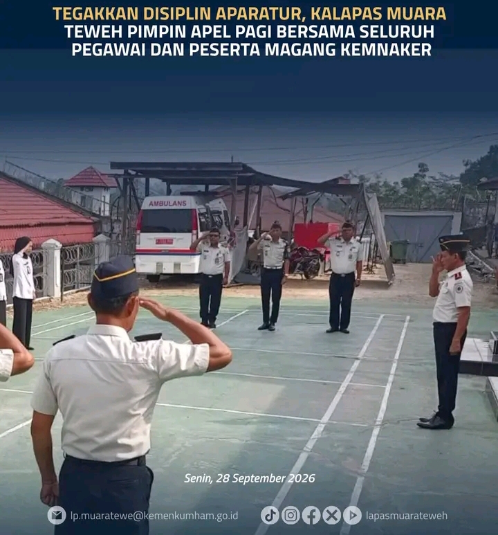 Awali Pekan, Kalapas Muara Teweh Tegaskan Disiplin Petugas
