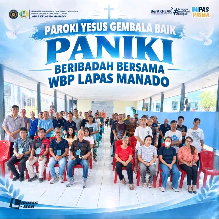 Paroki Yesus Gembala yang Baik Paniki Hadir, Perkuat Iman WBP Lapas Manado