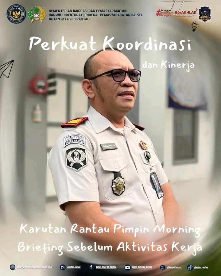 Perkuat Koordinasi dan Kinerja, Karutan Rantau Pimpin Morning Briefing Pegawai